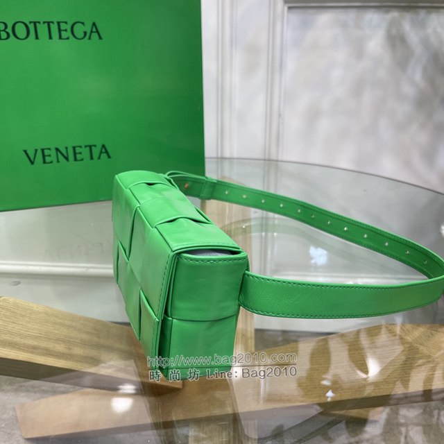 Bottega veneta高端女包 KF0023 寶緹嘉爆款草木綠CASSETTE腰包 BV經典款四格腰包/胸包/斜挎包/單肩包  gxz1392
